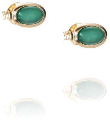 Efva Attling Love Bead Ear - Green Agate ONE SIZE - GULD 