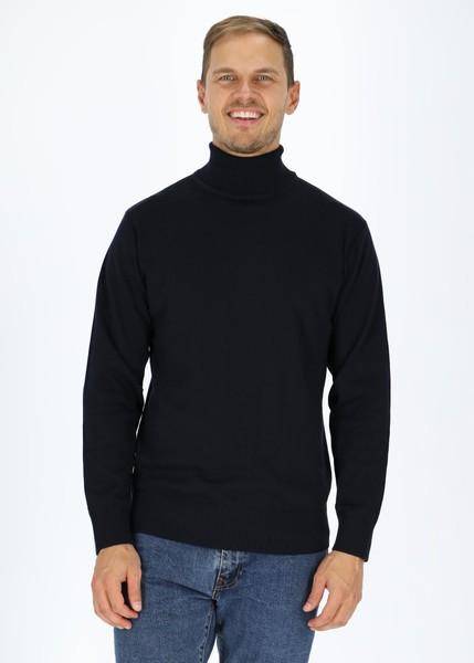 Polo Pullover, Navy, Xl,  Stickat (Stickade Tröjor i kategorin Tröjor)