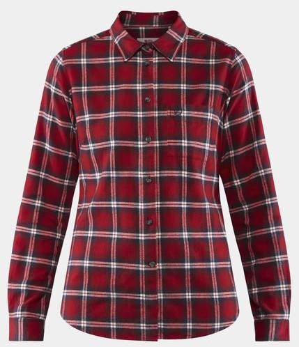 Övik Flannel Shirt W, Deep Red, L,  Långärmade Skjortor 