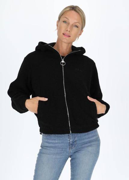 Bolgrad Cropped Hooded Sherpa, Moonless Night, L,   