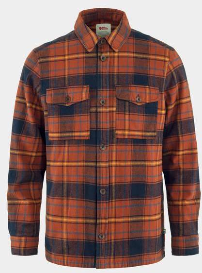 Övik Lite Padded Shirt M, Autumn Leaf-Dark Navy, 2xl,  Långärmade Skjortor 