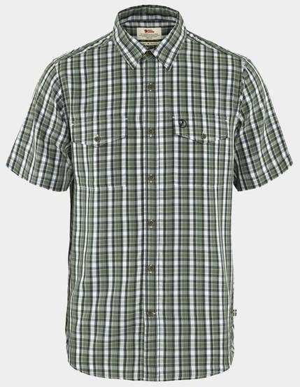 Abisko Cool Shirt Ss M, Patina Green-Dark Navy, L,  Kortärmade Skjortor 