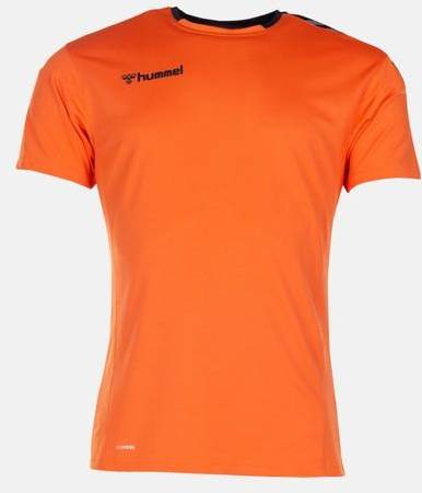 Hmlauthentic Poly Jersey S/S, Tangerine, L,  Tränings-T-Shirts 