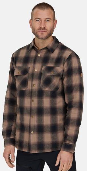 Quilted M Lined Flannel Shirt, Black, S,  Långärmade Skjortor 
