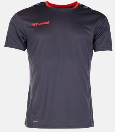 Hmlauthentic Poly Jersey S/S, Asphalt, M,  Tränings-T-Shirts (Tränings T-Shirts i kategorin Tshirts)