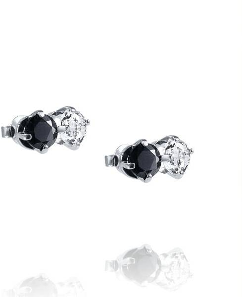 Efva Attling The Storm & I Ear Crystal Quartz/Onyx ONE SIZE - SILVER 