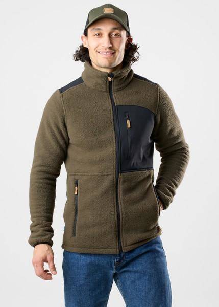 Nordkap Pile Jacket, Dk Olive/Black, 2xl,  Fleecetröjor 