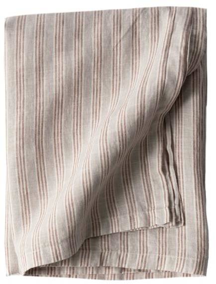 Tell Me More Bordsduk i linne 145x270 cm, hazelnut stripe 