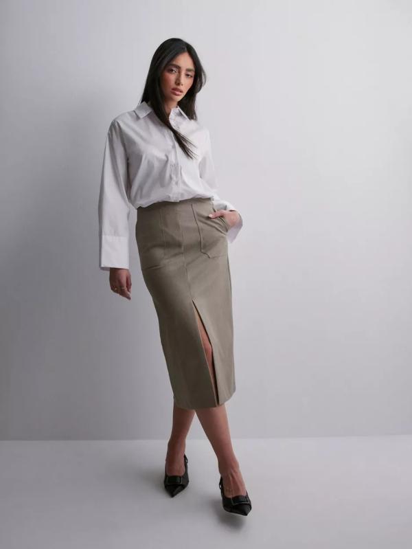 Object Collectors Item - Midikjolar - Humus Melange - Objsonne Long Skirt 131 - Kjolar - Midi Skirts 