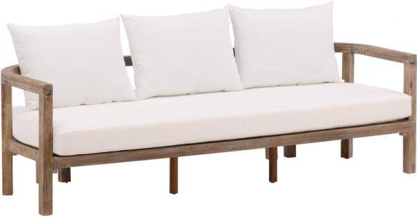 Erica 3-sits soffa - Vit/brun 