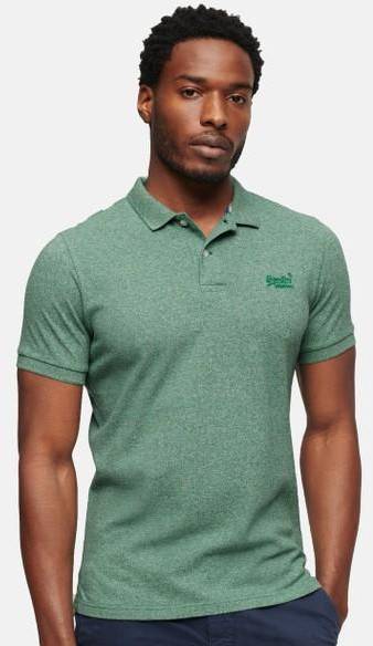 Classic Pique Polo, Bright Green Grit, L,  Piketröjor 