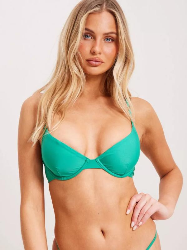 Nelly - Bikiniöverdelar - Mörk Grön - Thin Wired Bikini Top - Bikinis (Bikinis i kategorin Badkläder)