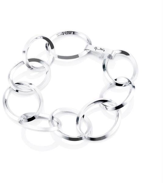 Efva Attling Chain Reaction Bracelet L - SILVER 