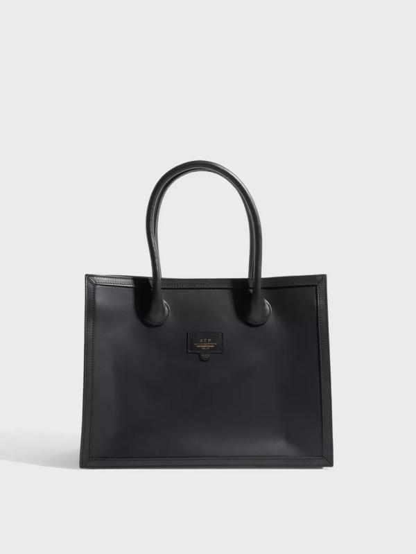 Atp Atelier - Handväskor - Black - Montefalcione Leather Book Bag - Väskor - Handbags (Handväskor i kategorin Väskor)