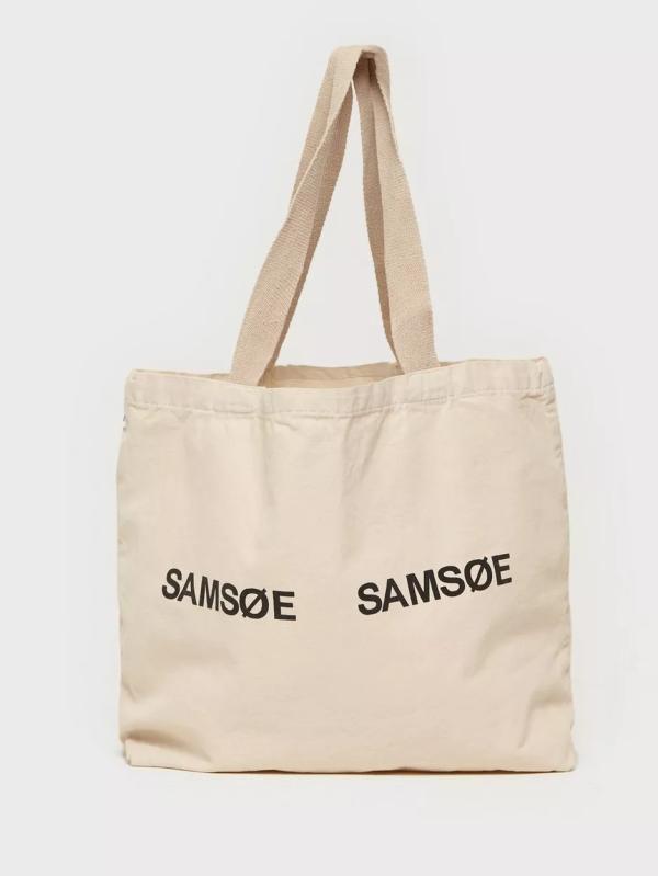Samsøe Samsøe - Tygväskor - White - Frinka Shopper 11672 - Väskor (Handväskor i kategorin Väskor)