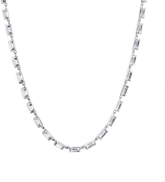 Efva Attling Dream Thin Collier - Clear 38/40/42 CM - SILVER 