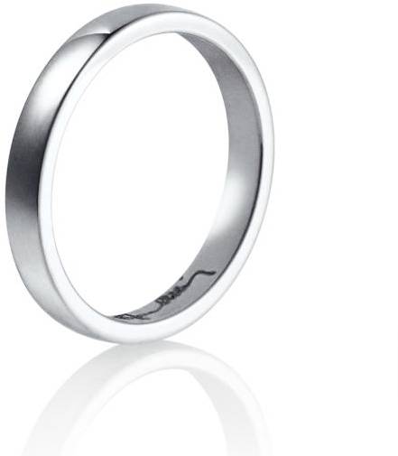 Efva Attling Half Round Thin Ring 15.00 MM - VITGULD 