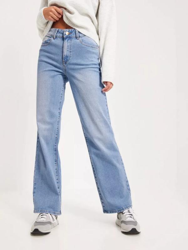 Object Collectors Item - Straight Jeans - Light Blue Denim - Objmarina Mw Denim Jeans Noos - Jeans (Övriga Jeans i kategorin Jeans)