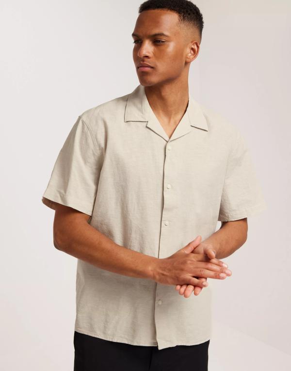 Selected Homme Slhrelaxnew-Linen Shirt Ss Resort Linneskjortor Pure Cashmere 
