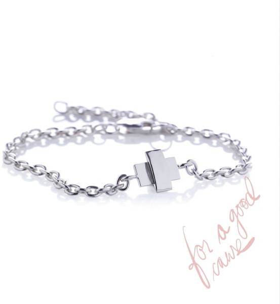 Efva Attling Little Cross Bracelet. 16/18 CM - SILVER 