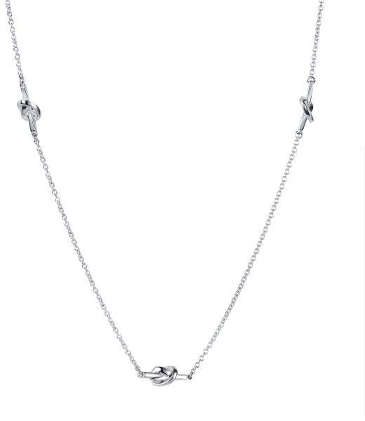 Efva Attling Love Knot Long Necklace 70/80 CM - SILVER 