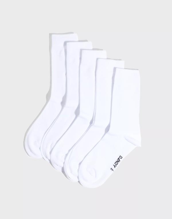 Frank Dandy Bamboo Solid Crew Sock Flerpack Strumpor White (Strumpor i kategorin Underkläder)