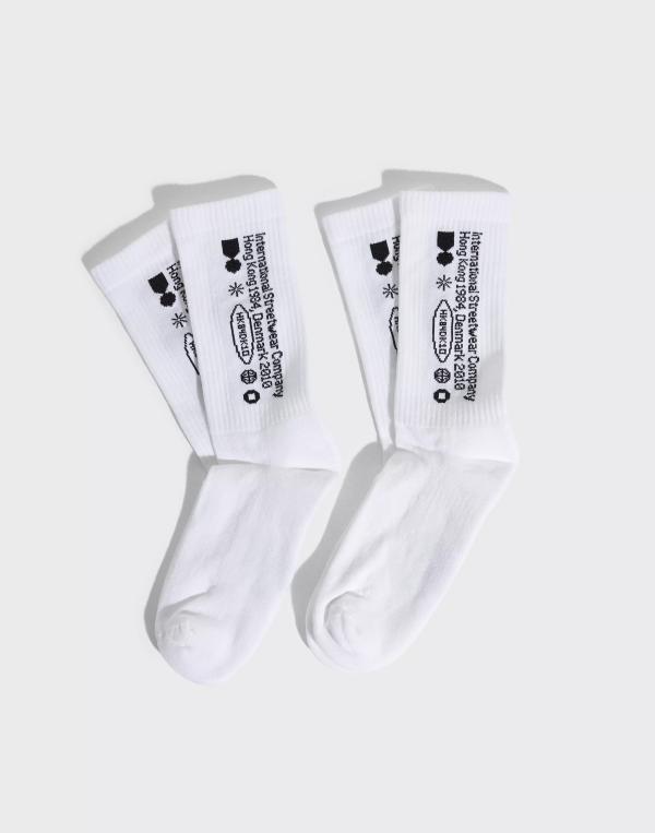 Woodbird Wbtennis Logo Socks 2 Pack Flerpack Strumpor White (Strumpor i kategorin Underkläder)