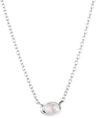 Efva Attling Love Bead Necklace - Rose Quartz 42/45 CM - SILVER 