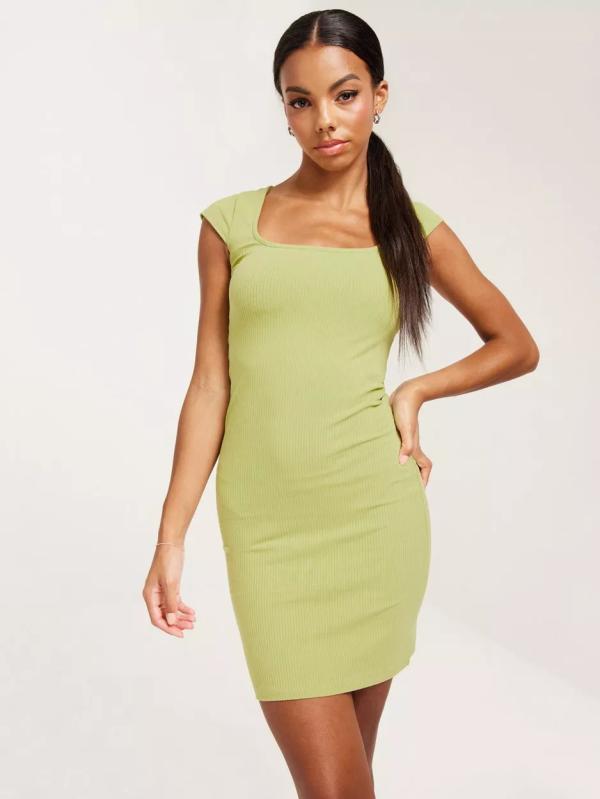 Nly Trend - Fodralklänningar - Oliv Grön - Spring Mini Dress - Klänningar - Bodycon Dresses (Övriga Klänningar i kategorin Klänningar)