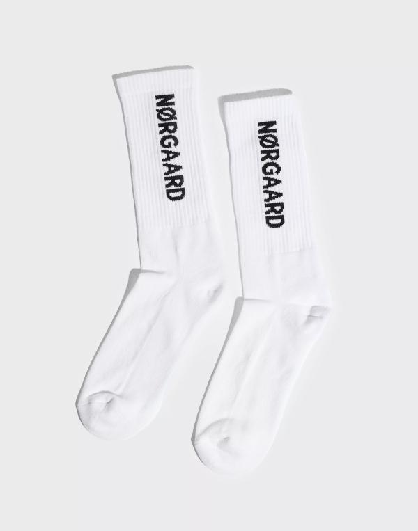 Mads Nørgaard Cotton Tennis MN Classic Sock  White 