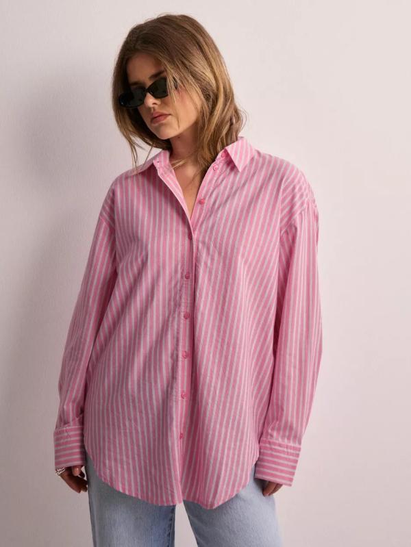 Vero Moda - Skjortor - Pink Cosmos Zandie - Vmgili Ls Oversize Shirt Wvn Ga - Blusar & Skjortor - shirts 