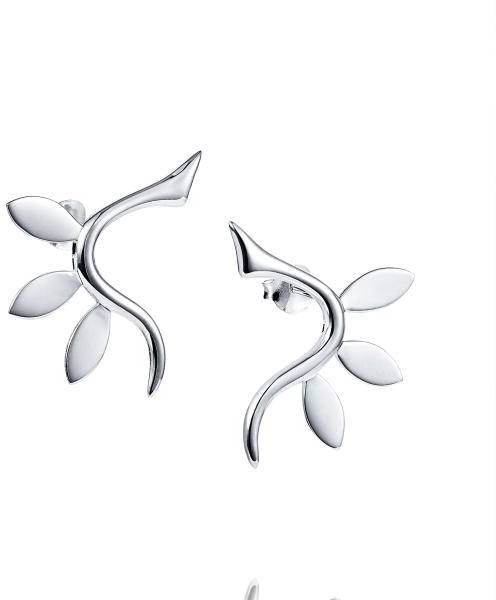 Efva Attling Freesia Ear ONE SIZE - SILVER 