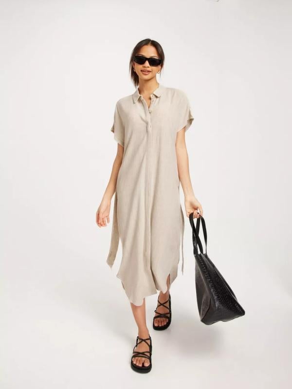 Object Collectors Item - Midiklänningar - Sandshell - Objsanne Adil Shirt Dress Noos - Klänningar 