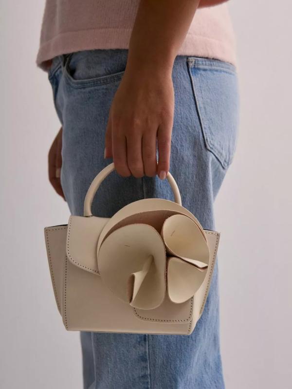 ATP ATELIER -  - Linen - Montalcino Rose Leather Mini Handbag - Väskor - Handbags 
