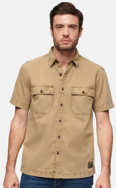 Military S/S Shirt, Canyon Sand Brown, 2xl,   