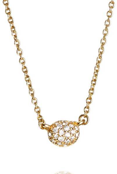 Efva Attling Love Bead Necklace - Diamonds 38/40/42 CM - GULD 