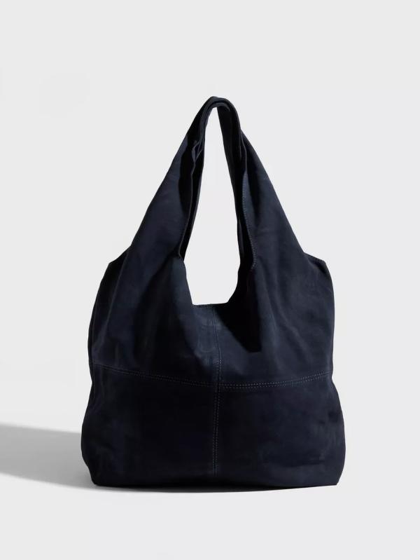 BECKSÖNDERGAARD -  - Dark Blue - Suede Dalliea Bag - Väskor - Handbags 