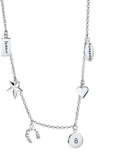 Efva Attling Mini Messages Necklace 42/60 CM - SILVER 