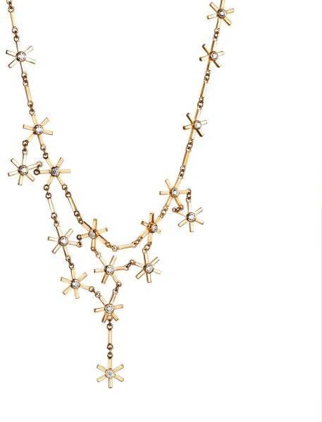 Efva Attling Starflower & Stars Collier 42/45 CM - GULD 