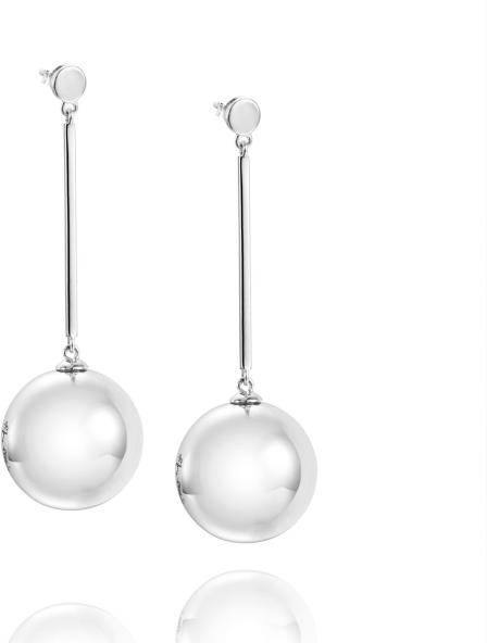 Efva Attling Balls Long Earrings. ONE SIZE - SILVER 