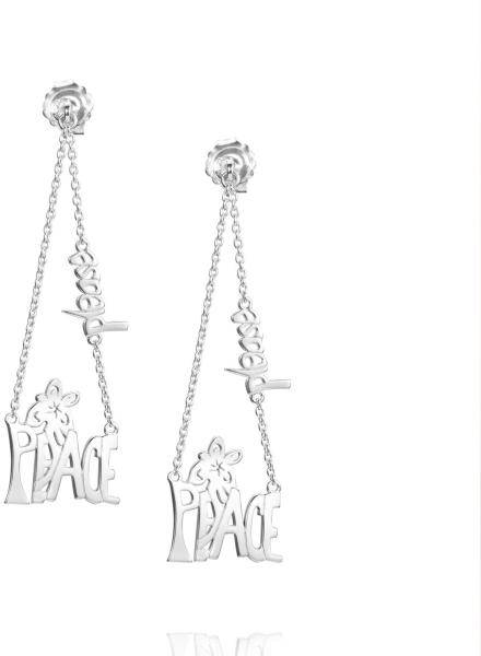 Efva Attling Peace Please Earrings. ONE SIZE - SILVER 