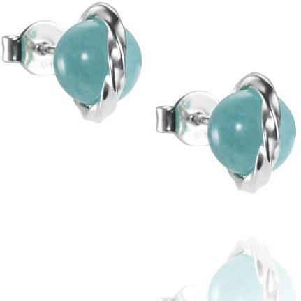 Efva Attling Twisted Orbit Ear - Amazonite. ONE SIZE - SILVER 