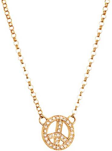 Efva Attling Mini Peace & Stars Necklace 42/45 CM - GULD 