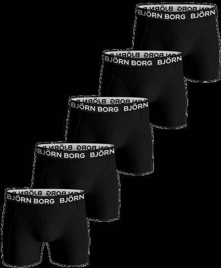 Björn Borg Cotton Stretch Boxer 5-pack Svart, XS 