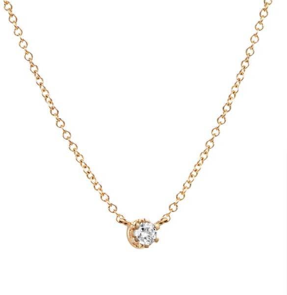 Efva Attling Crown & Stars Necklace 0.19 ct 40/42/45 CM - GULD 