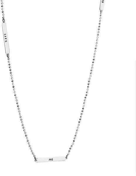 Efva Attling Power Plates Long Necklace 80 CM - SILVER 