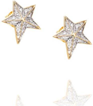 Efva Attling Catch A Falling Star & Stars Ear. ONE SIZE - GULD 