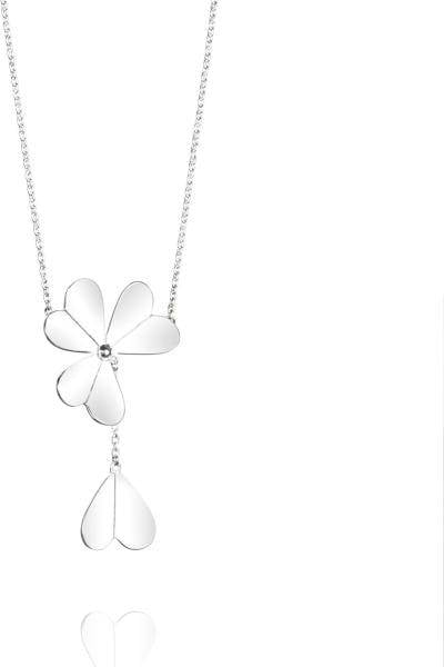 Efva Attling Four Clover Necklace. 42/45 CM - SILVER 