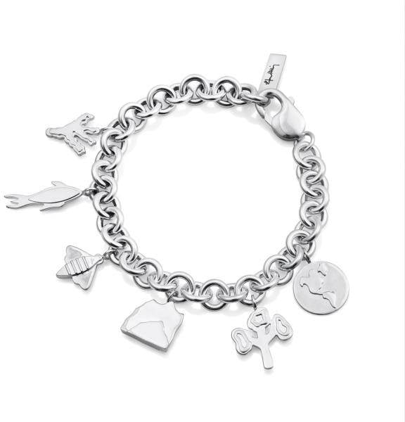 Efva Attling Save The Earth Bracelet. 20 CM - SILVER 