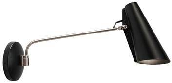 Northern Birdy vägglampa Black-steel 